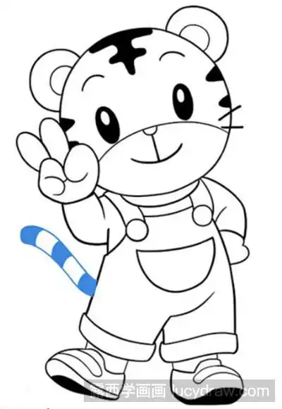 简笔画教程:教你画巧虎