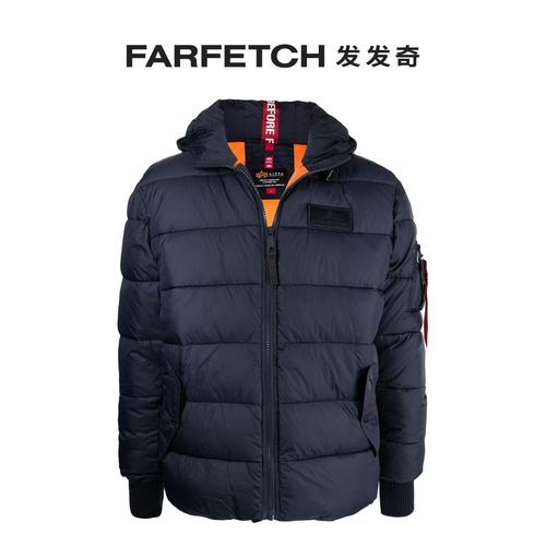 alphaindustries男士logo填充夹克羽绒服farfetch发发羽绒服