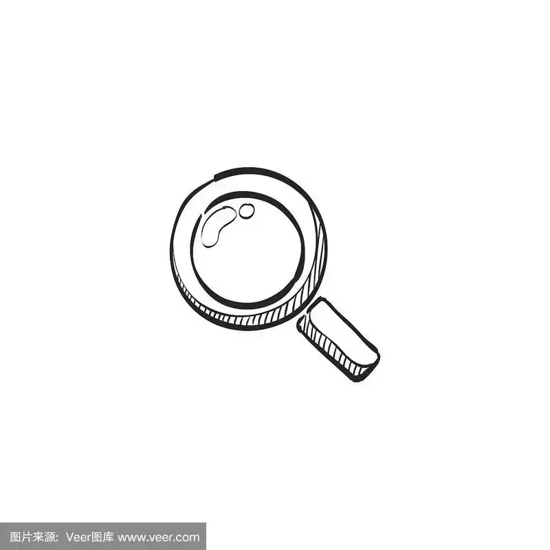 素描图标-放大镜