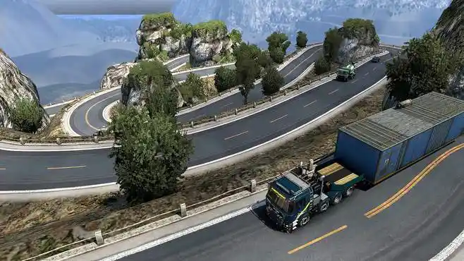 欧洲卡车模拟2-谁不爱这样的山路呢?man f2000
