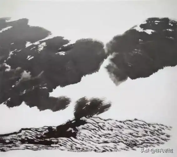 山水画水墨波涛云画法