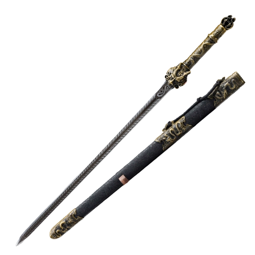 龙泉直播同款高硬度锰钢龙王剑一冷兵器体龙骨唐横收藏宝剑未开刃