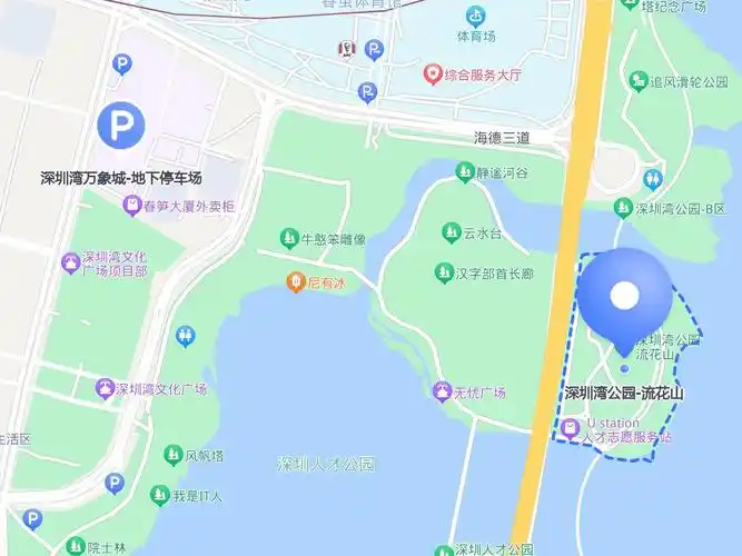 平面图深圳湾公园地图高清深圳湾文化广场地图深圳湾 体育公园 app