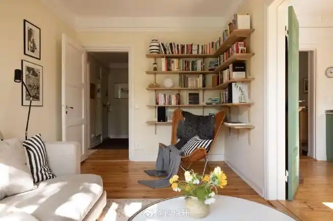 绝美的北欧绿色小公寓.#home