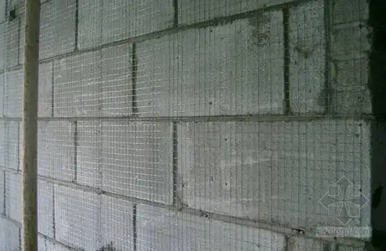加气砼砌体外墙满挂钢丝网片