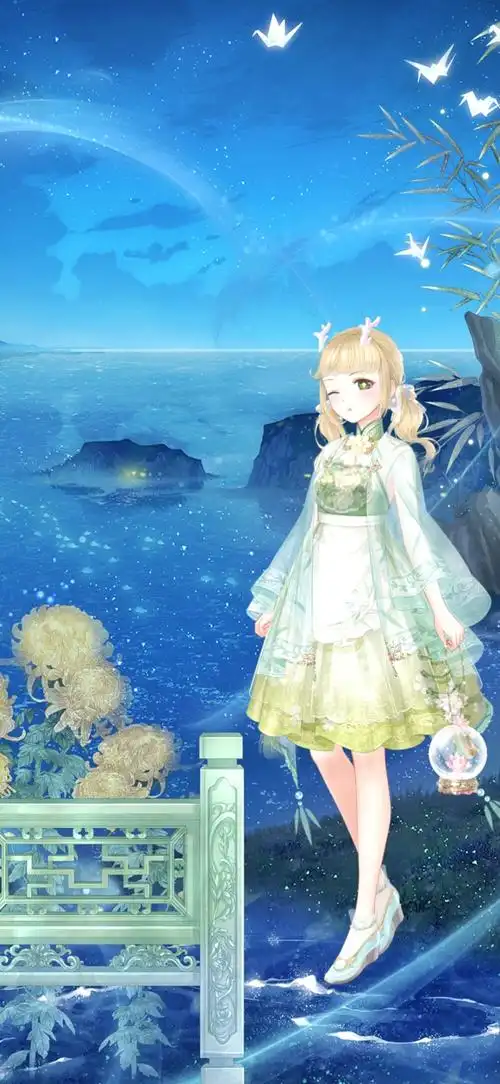 奇迹暖暖双马尾小裙子绿色可爱