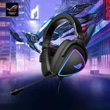 rog玩家国度棱镜游戏耳机头戴式耳机有线无延迟usbtypecswitch耳机diy