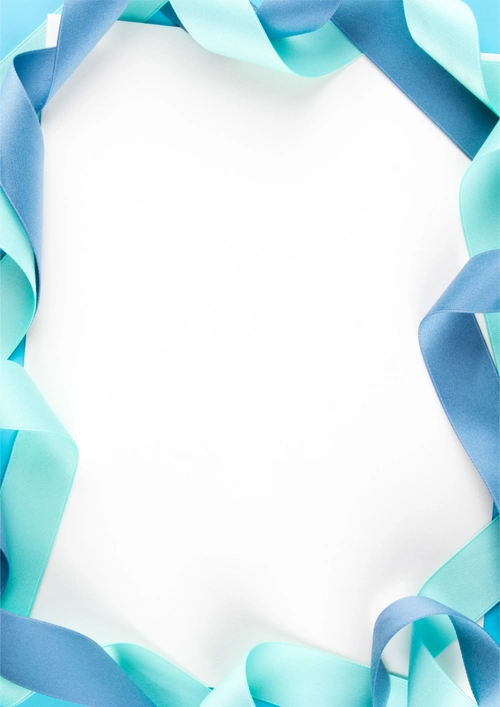 蓝色丝带花边cdr海报背景模板 - 当图网