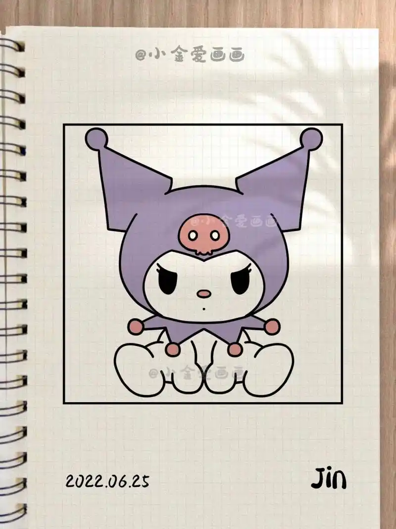 零基础|简笔画教程|三丽鸥|库洛米 ★库洛米简笔画教程1 ⚠️未经