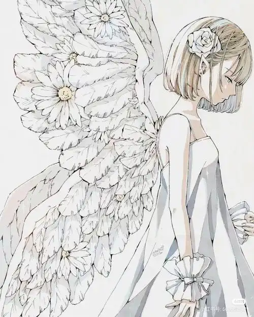 天使少女78是临摹的