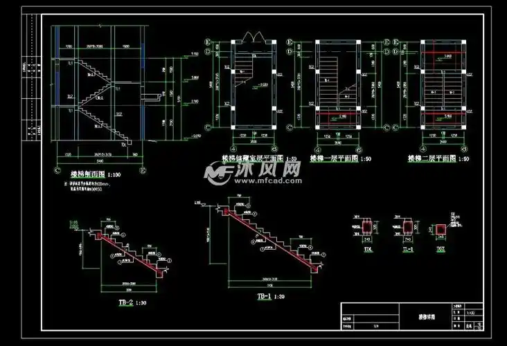 二层砌体结构茶厂结构施工图- 结构图纸 - 沐风网