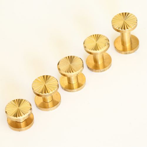 纯黄铜太阳花皮带螺丝 批花螺丝 通体黄铜无镀层手工皮具配件