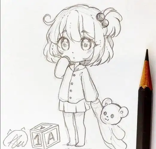 铅笔手绘动漫人物欣赏铅笔画动漫人物临摹素材