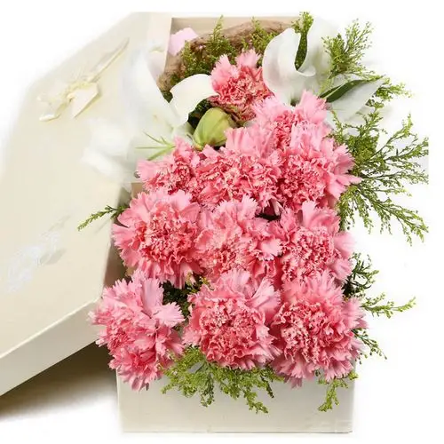 心花坊鲜花店怎么样_心花坊鲜花店-11支康乃馨加百合礼盒-美团网