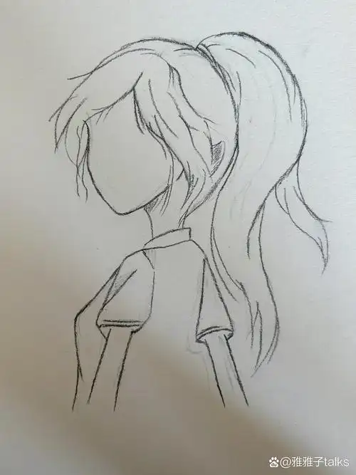 马尾的女孩9795 这是你学生时代的白月光少女吗98 快来一起画吧