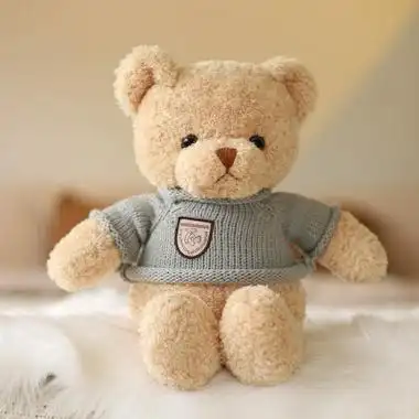 泰迪熊毛绒玩具抱抱熊玩偶布娃娃小熊公仔大号送女友生日礼物_浅灰色