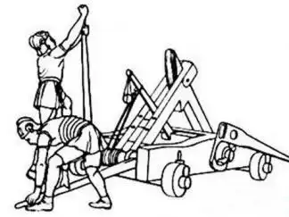 幼儿投石车简笔画