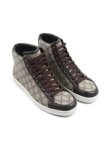 古驰 男士经典帆布logo印花系带高帮鞋 商品编号 30232279 ￥ 3723
