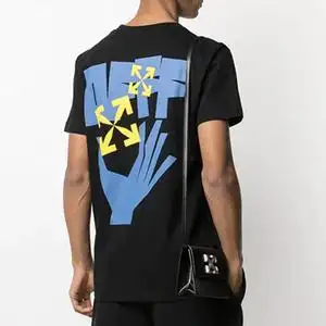 【deluxe】off white ow 21ss logo图案印花 男士短袖t恤omaa027r