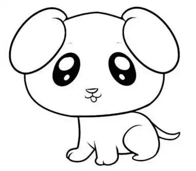 8种最萌的小狗简笔画画法卡通小狗狗简笔画图片狗儿童绘画作品图集教