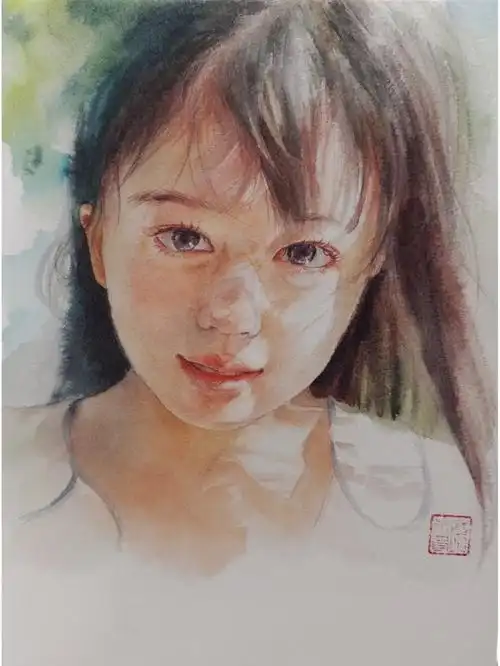 水彩人物附步骤太喜欢画美女了06