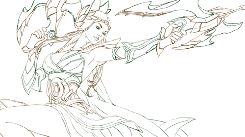 王者荣耀--虞姬|插画|游戏原画|雪琦吖 - 临摹作品 - 站酷 (zcool)