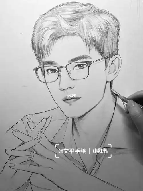 线稿成图来啦手绘心动男孩杨洋78