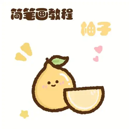 零基础简笔画教程10|中秋节系列柚子