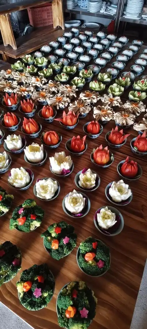 斋天供菜花样素菜