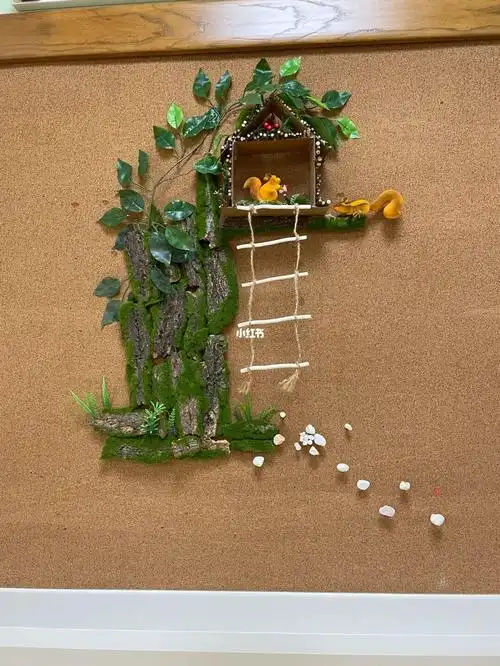 幼儿园环创  森系松鼠部落主题墙