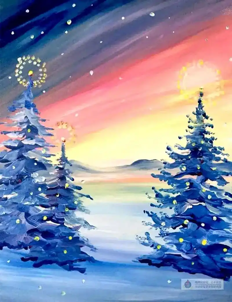 简单又好看的色彩风景画