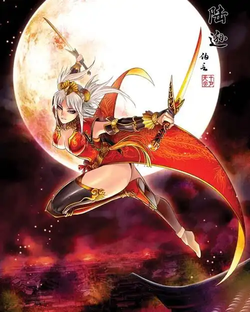 三国武将娘化版图集关羽手持青龙偃月一丝不挂