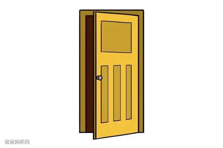 一扇打开的门简笔画