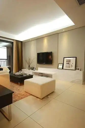 现代客厅液晶电视背景墙装修效果图