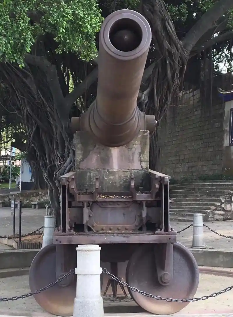 沙角炮台,清政府40万两白银从克虏伯购买155毫米大炮,从未 - 抖音