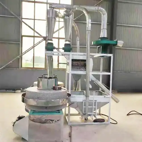 石磨面粉机厂家粮食面粉加工设备玉米磨粉机价格