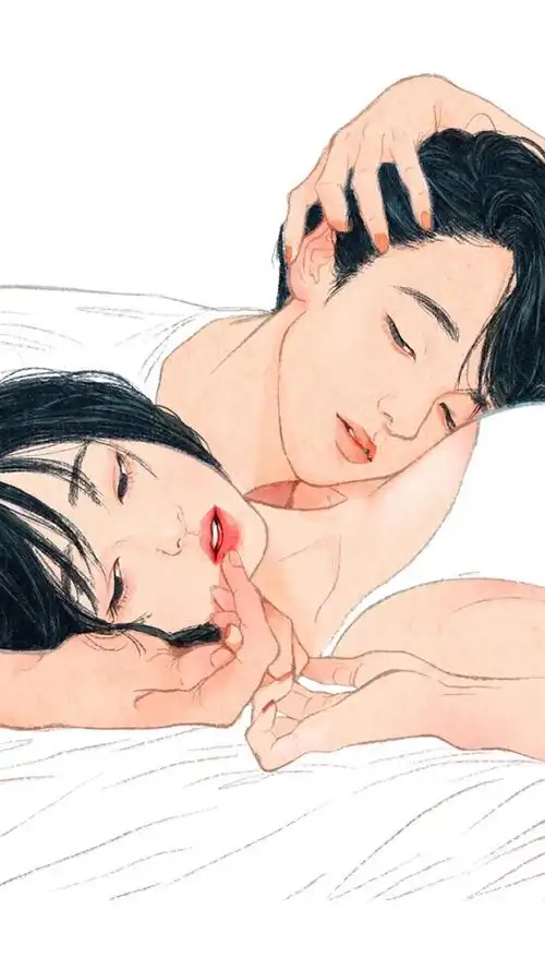 望舒的相册-梁世恩插画~情侣触碰系列