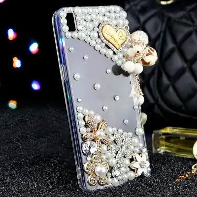 oppo r11爱心吊坠镶钻手机壳r9splus珍珠创意外壳防摔tpu保护套r7