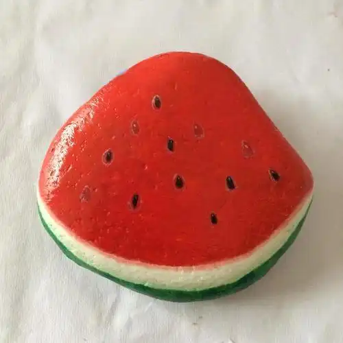 一块西瓜(石头画第160天打卡,附有详细过程图)