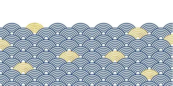 中国风水纹海浪吉祥纹理素材