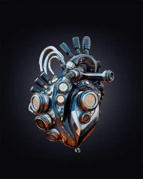 机械 心脏 3d 模型 渲染 科技 人体 发动机