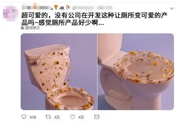 看着马桶盖上满满的菊花 真的有种治疗腹泻的感觉~