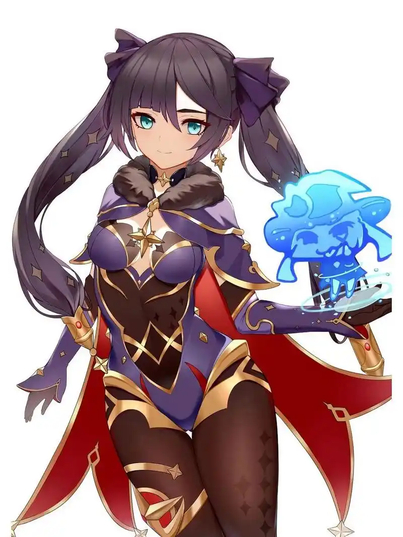 原神莫娜壁纸 图一画师:陌染华 画师id:35949078 图二画师:第一鸽姬