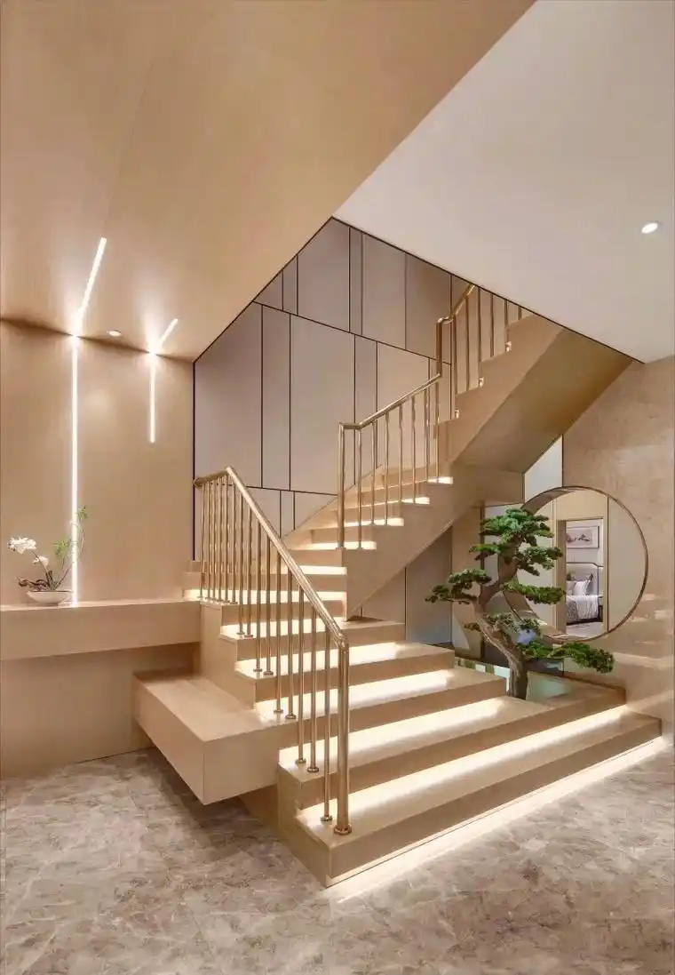 别墅楼梯|楼梯是别墅和跃层设计点  好的设计拓展空间层次感  - 抖音