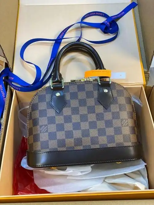 老花优雅,棋盘格时尚 | 路易威登 lv alma bb n41221 迷你贝壳包