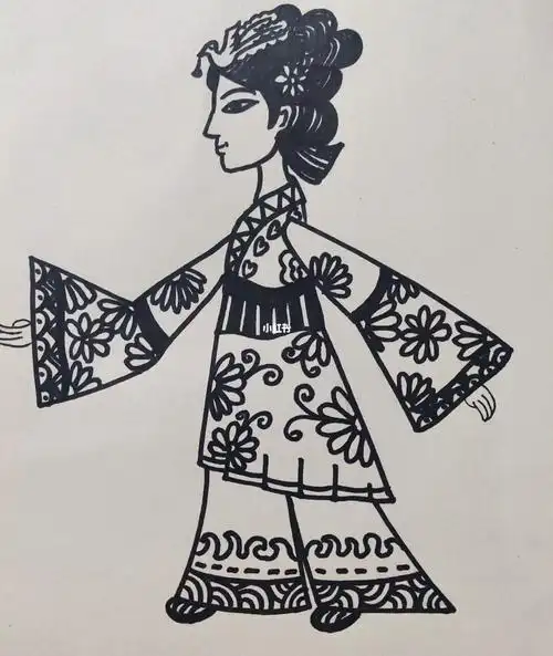 皮影  #皮影绘画  #皮影人物  #创意美术  #创意美术儿童画  #少儿