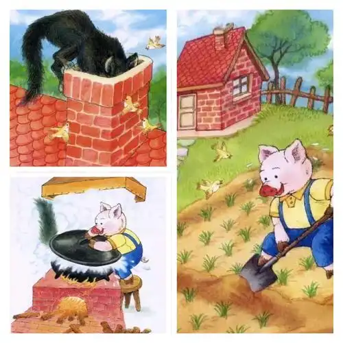 绘本故事《三只小猪盖房子》