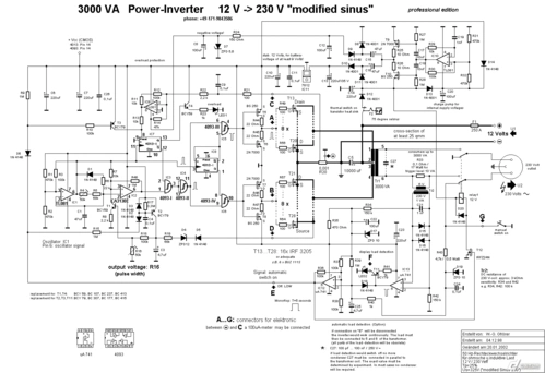 3000va逆变电源电路