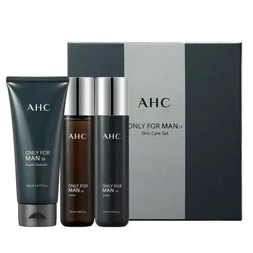 【礼物】ahc官方旗舰店男士水乳洁面三件套礼盒温和补水保湿控油