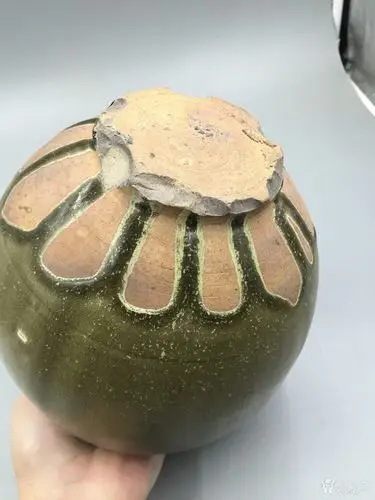 瓷器 高古 相州窑青釉四系罐